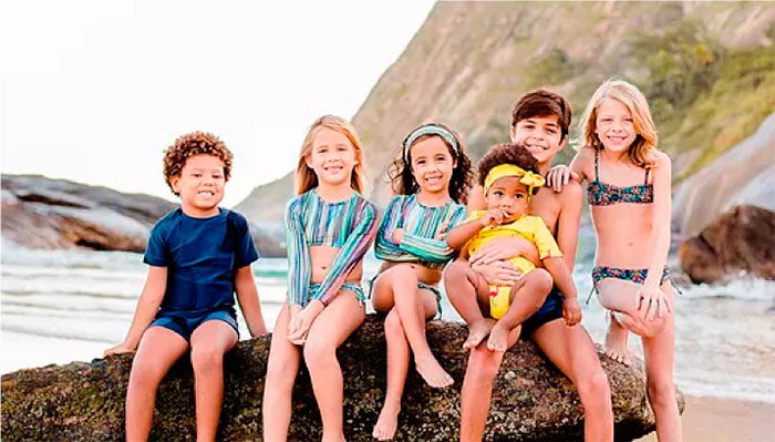 roupa infantil para praia