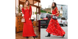 Vestido vermelho longo